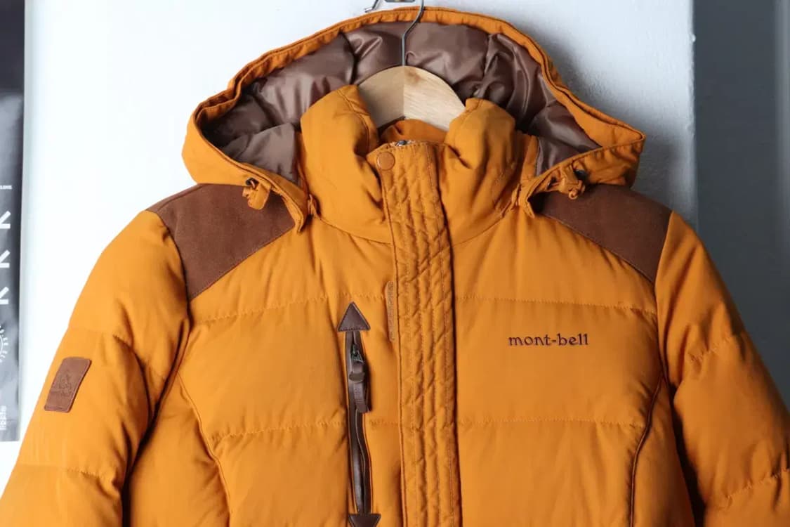 W(S-M) 몽벨 패딩 점퍼자켓 유행 구스다운 오렌지 롱-16EB0 상품이미지3