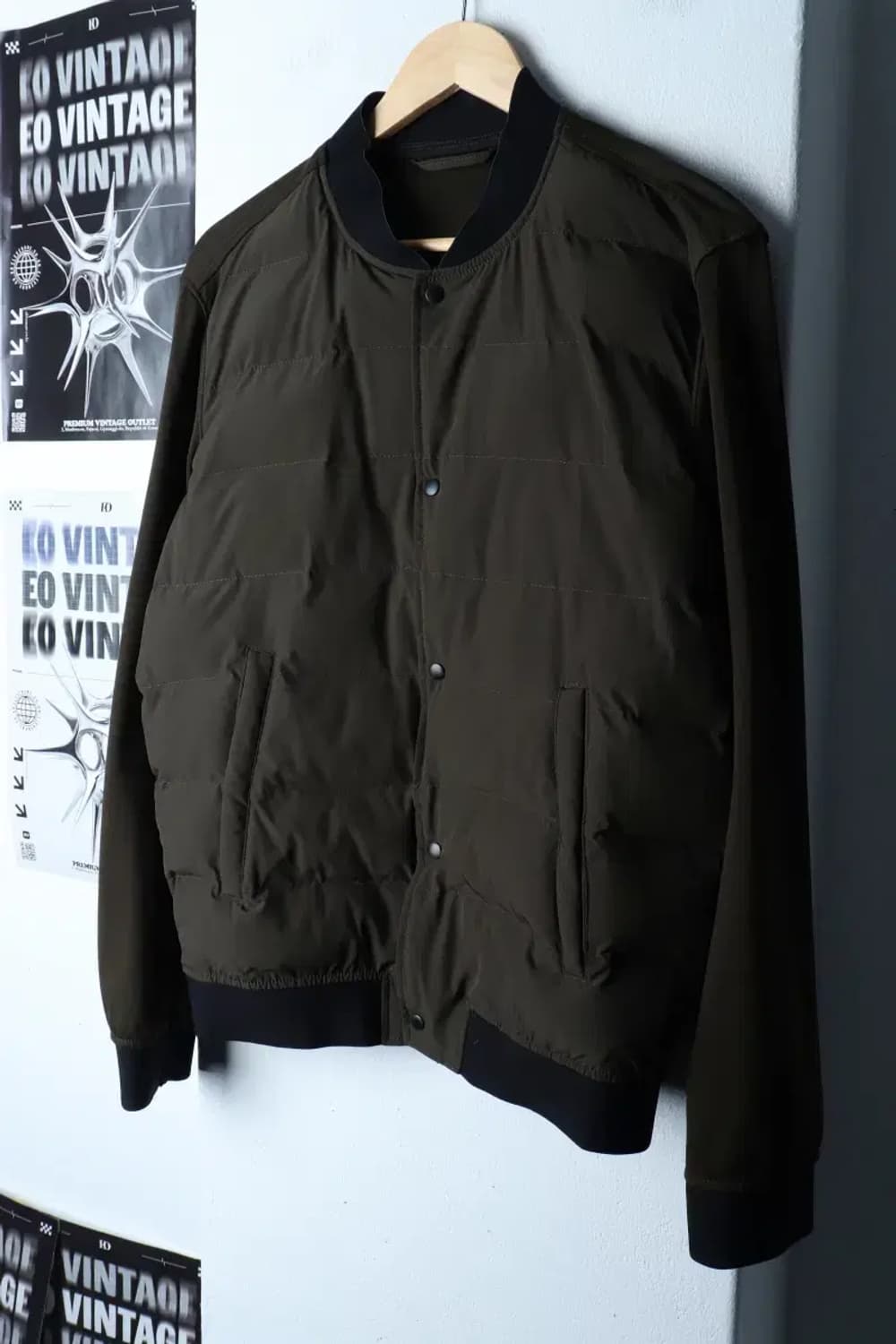 (M-L) 자라 패딩 점퍼자켓 부분패팅 경량 카키-16EB2 상품이미지1