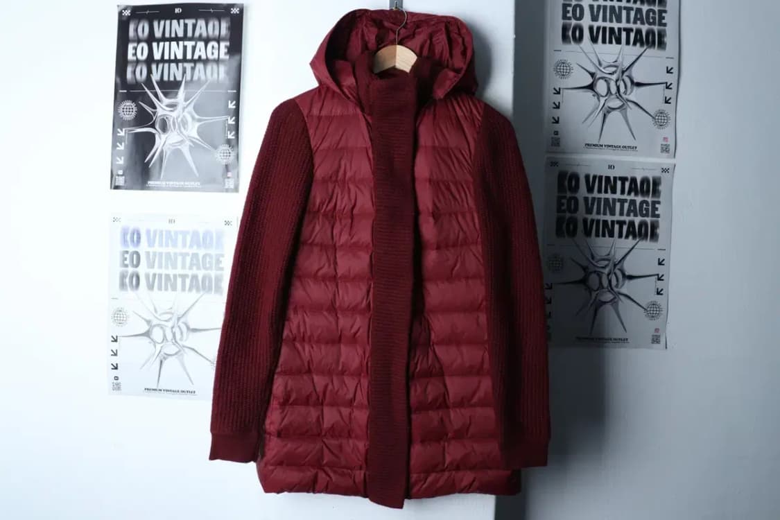 W(S-M) 페스포우 패딩 점퍼자켓 덕다운 버건디 롱-16EB5 상품이미지2