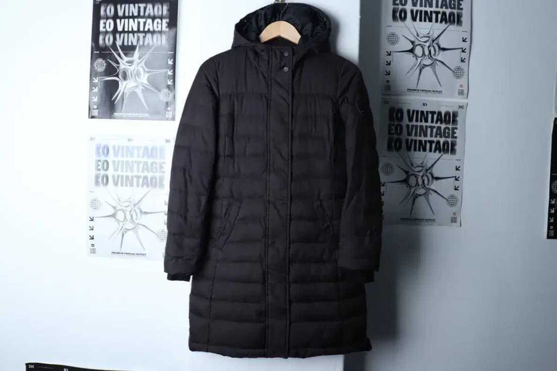 W(XS-S) 타미힐피거 패딩 점퍼자켓 덕다운 블랙 롱-16EB7 상품이미지2