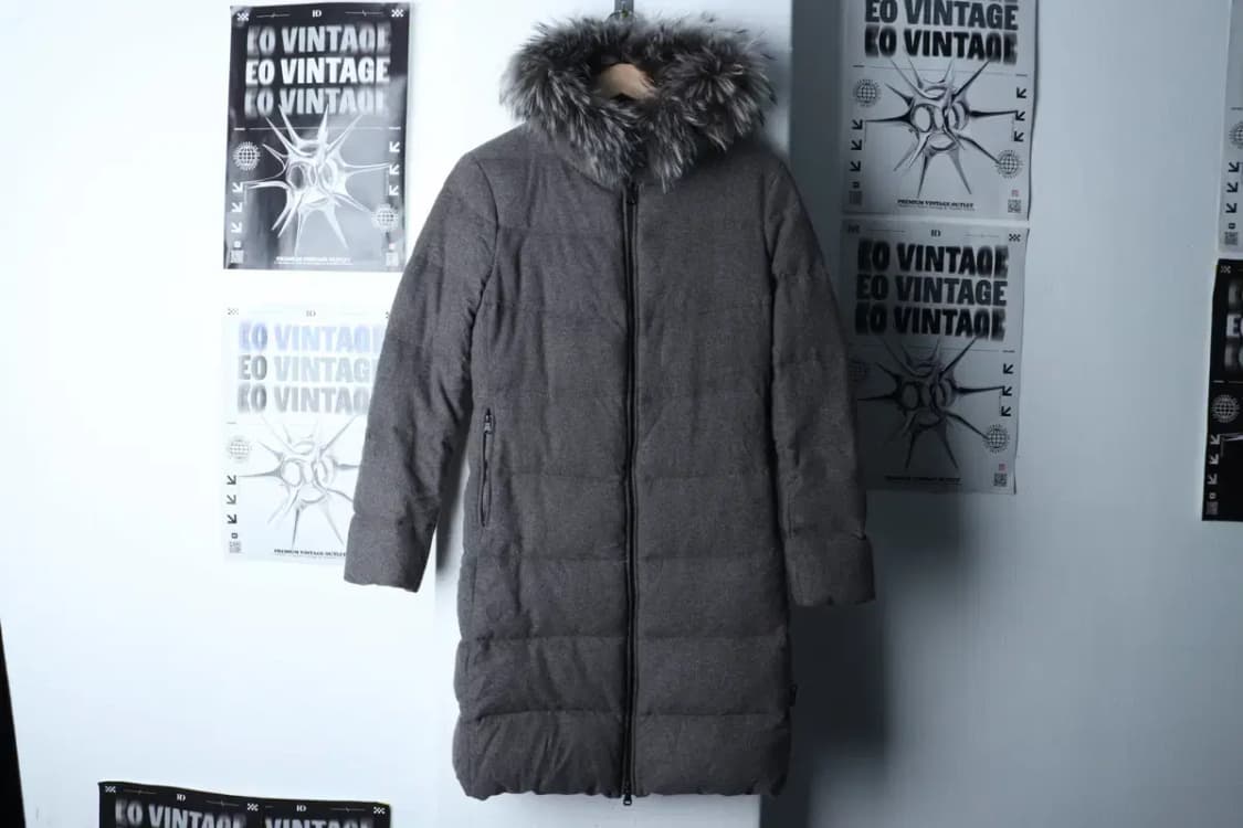 W(S-M) 페스포우 패딩 점퍼자켓 덕다운 그레이 울-16EB9 상품이미지2