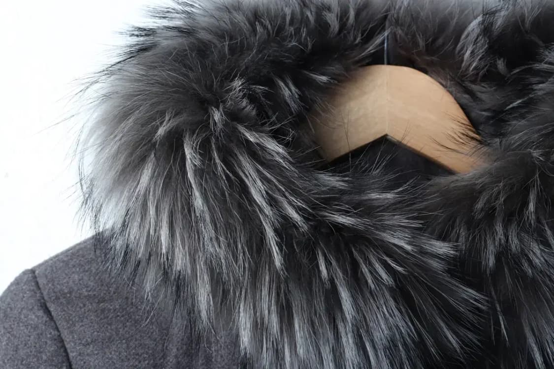 W(S-M) 페스포우 패딩 점퍼자켓 덕다운 그레이 울-16EB9 상품이미지6