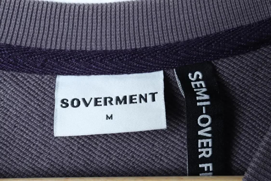 (M-L) 소버먼트 맨투맨 티셔츠 세미오버핏 그레이 무지-16EBE 상품이미지5