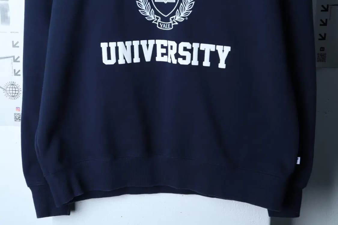 (XL) 예일 맨투맨 티셔츠 빅로고 네이비 올드스쿨-16EBF 상품이미지4
