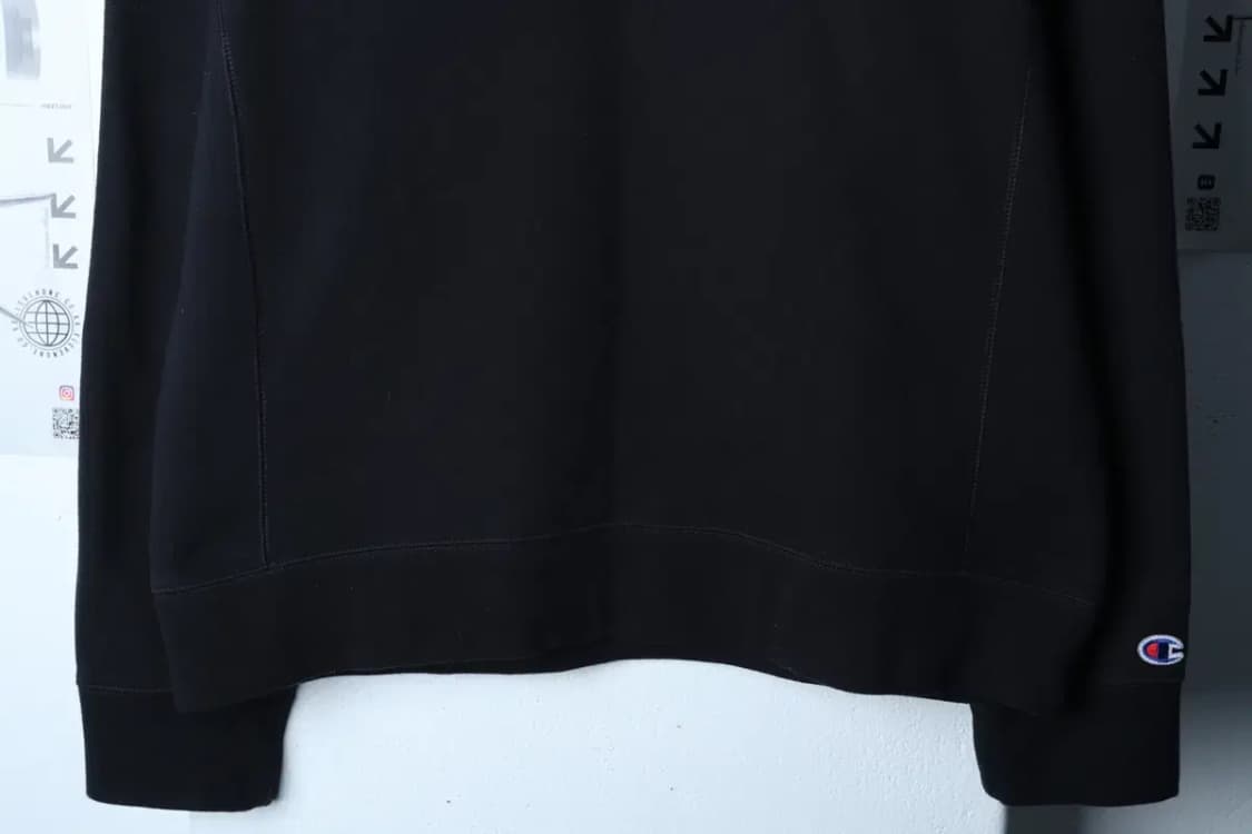 (L-XL) 챔피온 맨투맨 티셔츠 나그랑 기모 블랙 올드스쿨-16EC0 상품이미지4