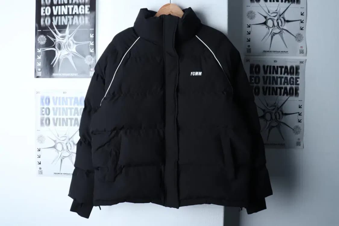 (M-XL) FCMM 패딩 점퍼자켓 나그랑 블랙 올드스쿨-1704C 상품이미지2