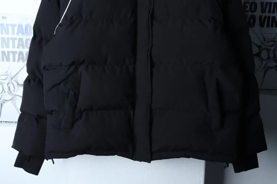 (M-XL) FCMM 패딩 점퍼자켓 나그랑 블랙 올드스쿨-1704C 상품이미지4