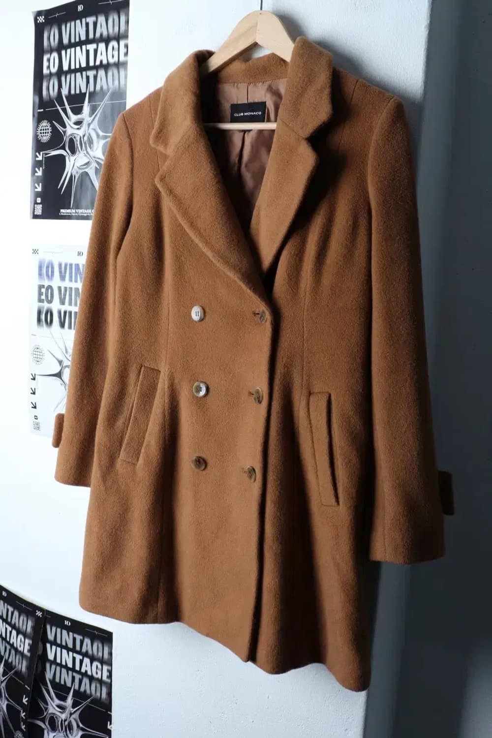 W(XS) 클럽모나코 코트자켓 한섬 더블 브라운 울-1704E 상품이미지1