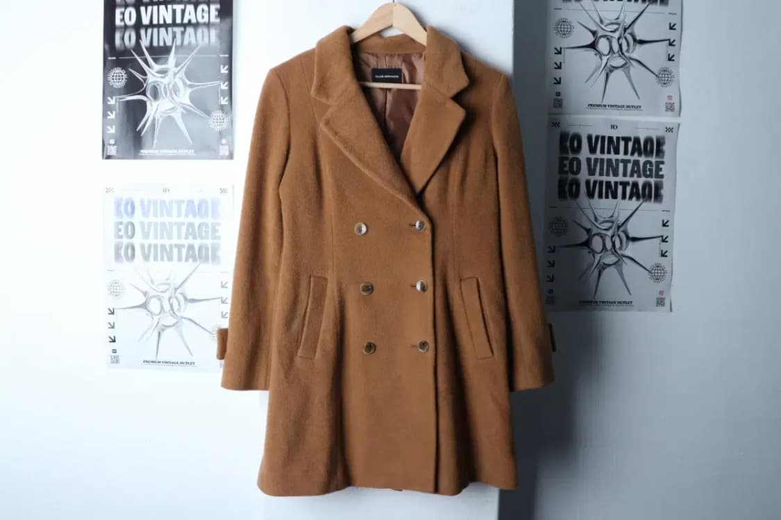 W(XS) 클럽모나코 코트자켓 한섬 더블 브라운 울-1704E 상품이미지2