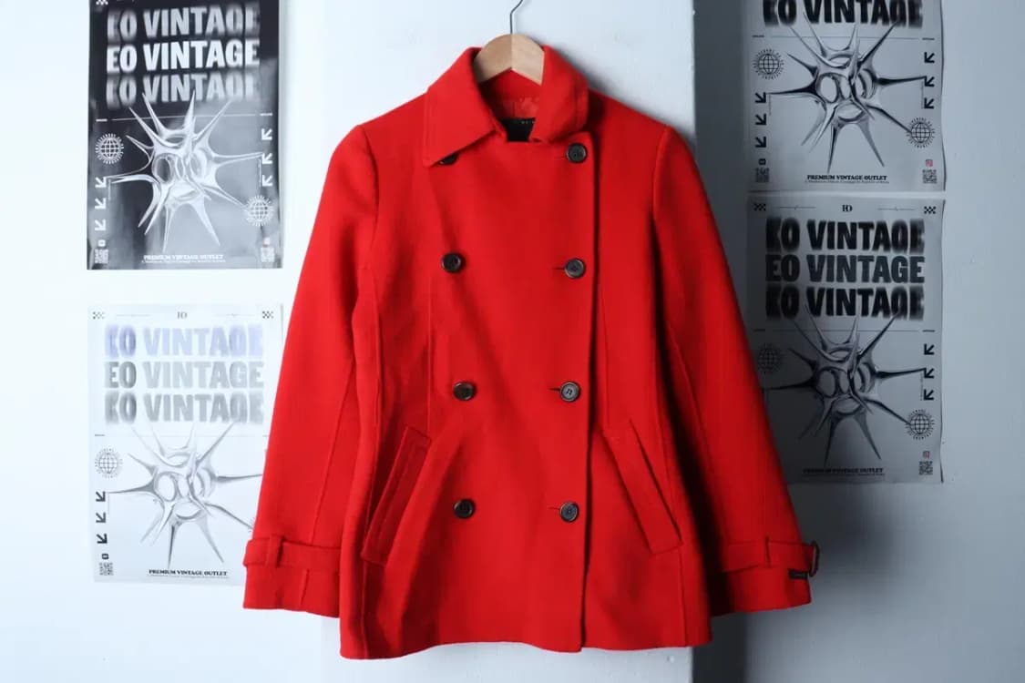 W(S) 모죠에스핀 코트자켓 핸드메이드 더블 숏 울 레드-17050 상품이미지2