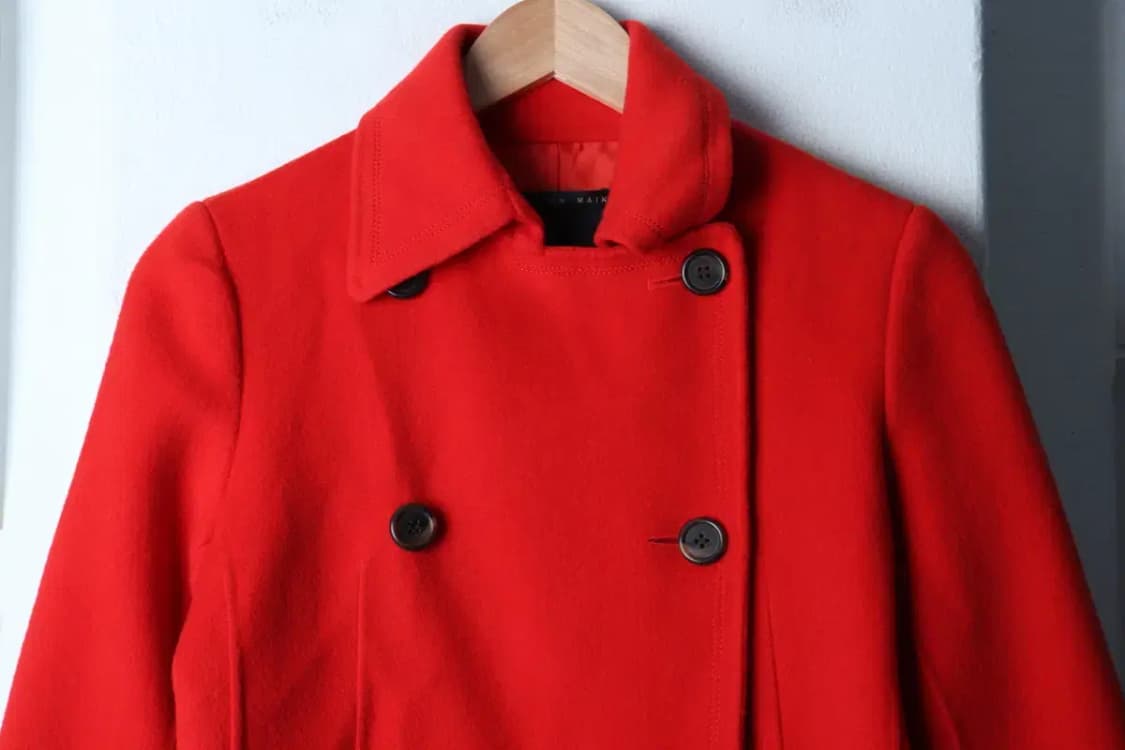 W(S) 모죠에스핀 코트자켓 핸드메이드 더블 숏 울 레드-17050 상품이미지3