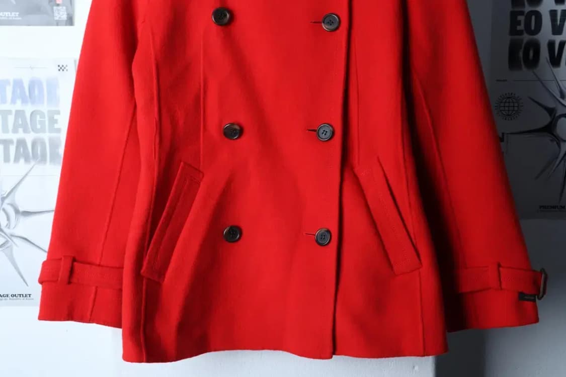 W(S) 모죠에스핀 코트자켓 핸드메이드 더블 숏 울 레드-17050 상품이미지4