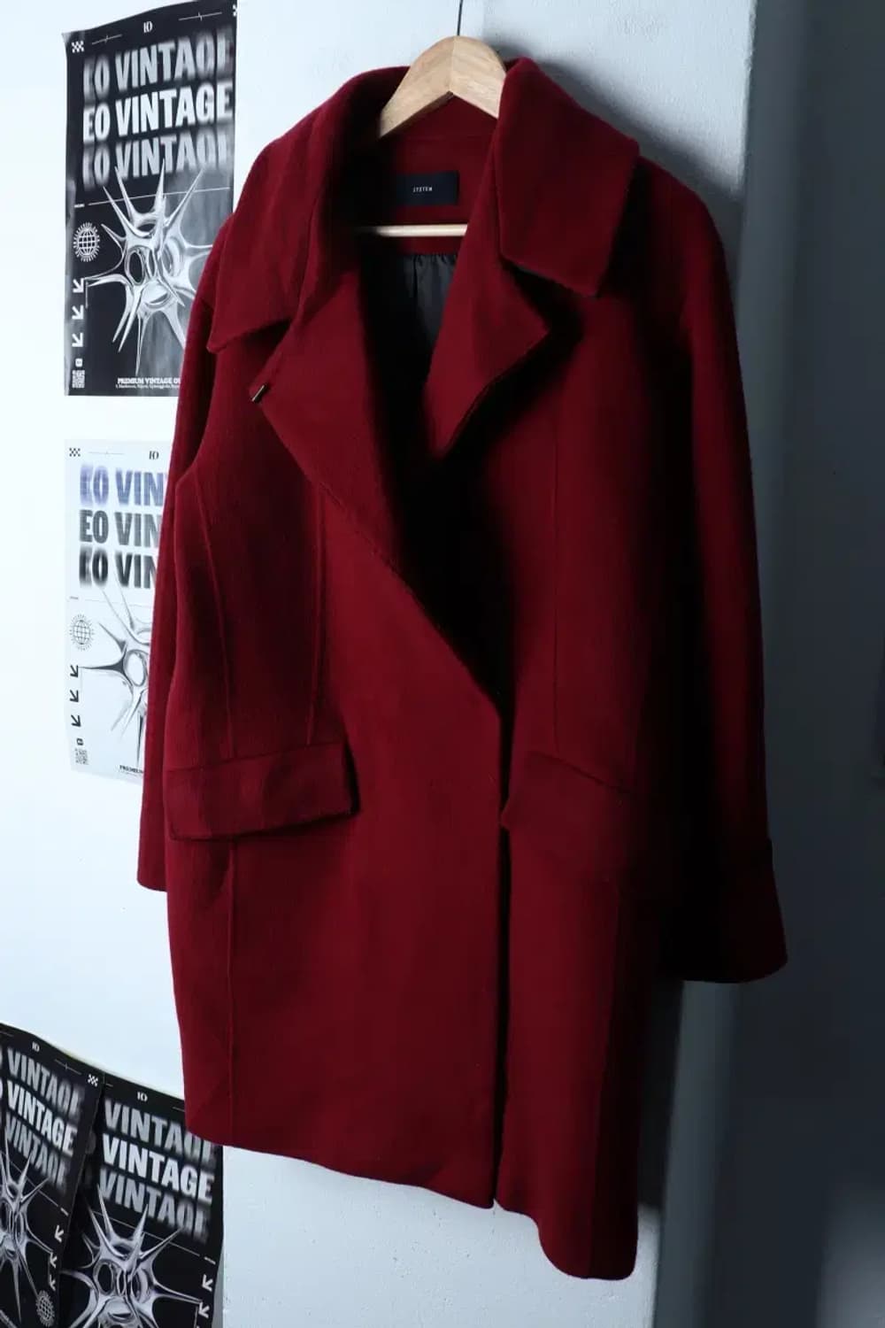 W(S) 시스템 코트자켓 한섬 캐시미어 버건디 싱글-17052 상품이미지1
