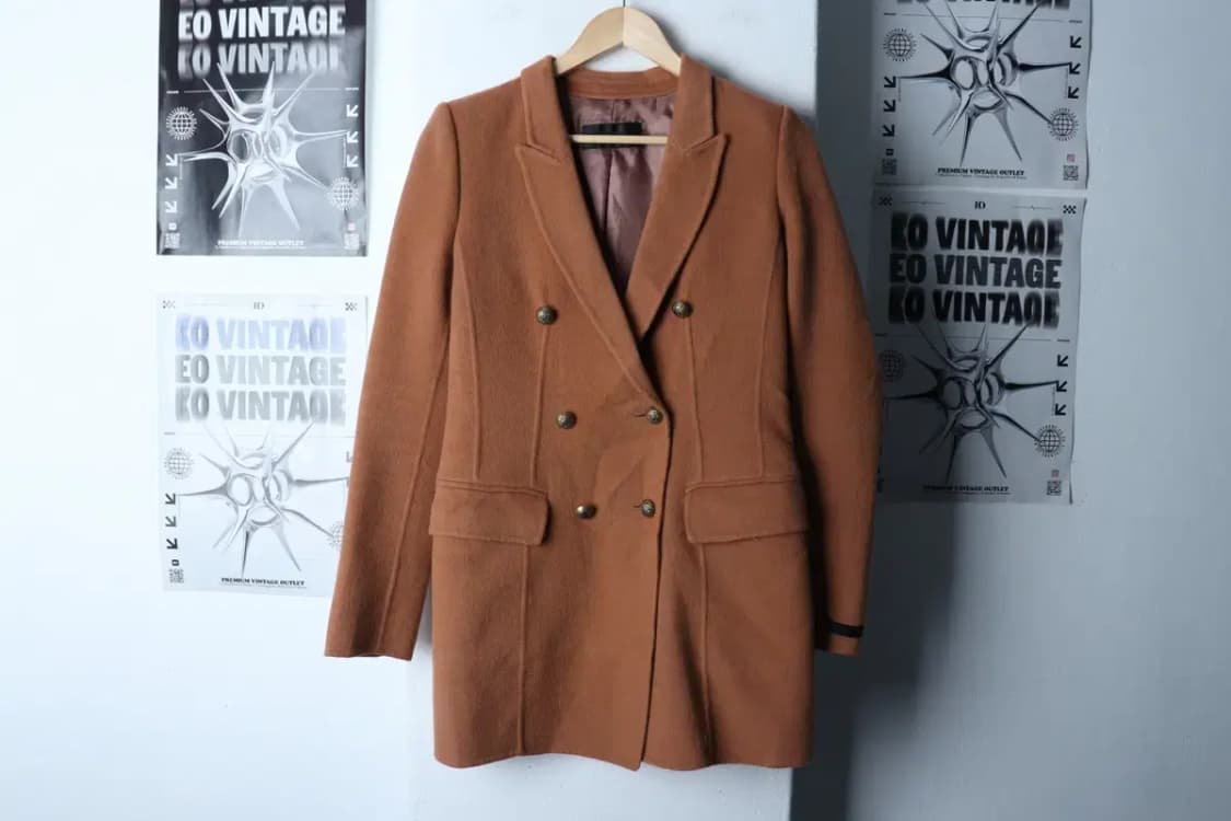 W(S-M) 시스템 코트자켓 한섬 앙고라 베이지 숏-17054 상품이미지2