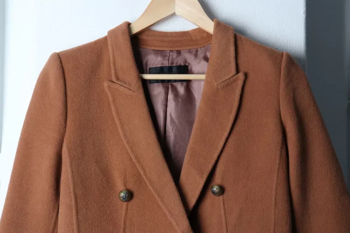 W(S-M) 시스템 코트자켓 한섬 앙고라 베이지 숏-17054 상품이미지3