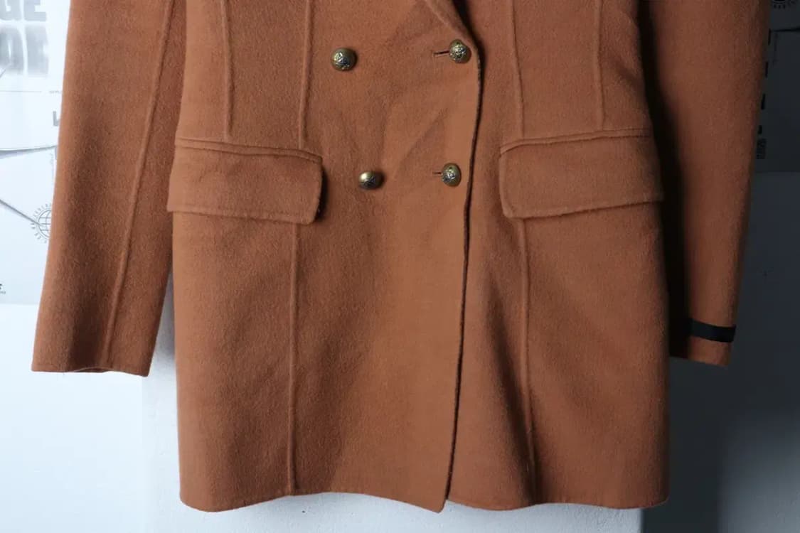 W(S-M) 시스템 코트자켓 한섬 앙고라 베이지 숏-17054 상품이미지4