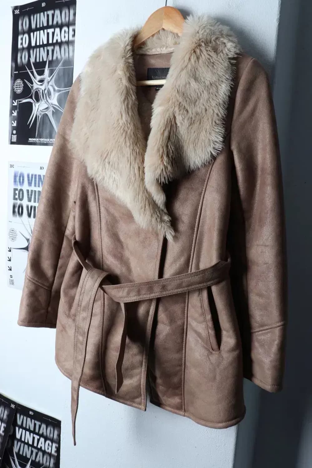 W(S) 로스차일드 코트자켓 무스탕 베이지 펄-1705B 상품이미지1