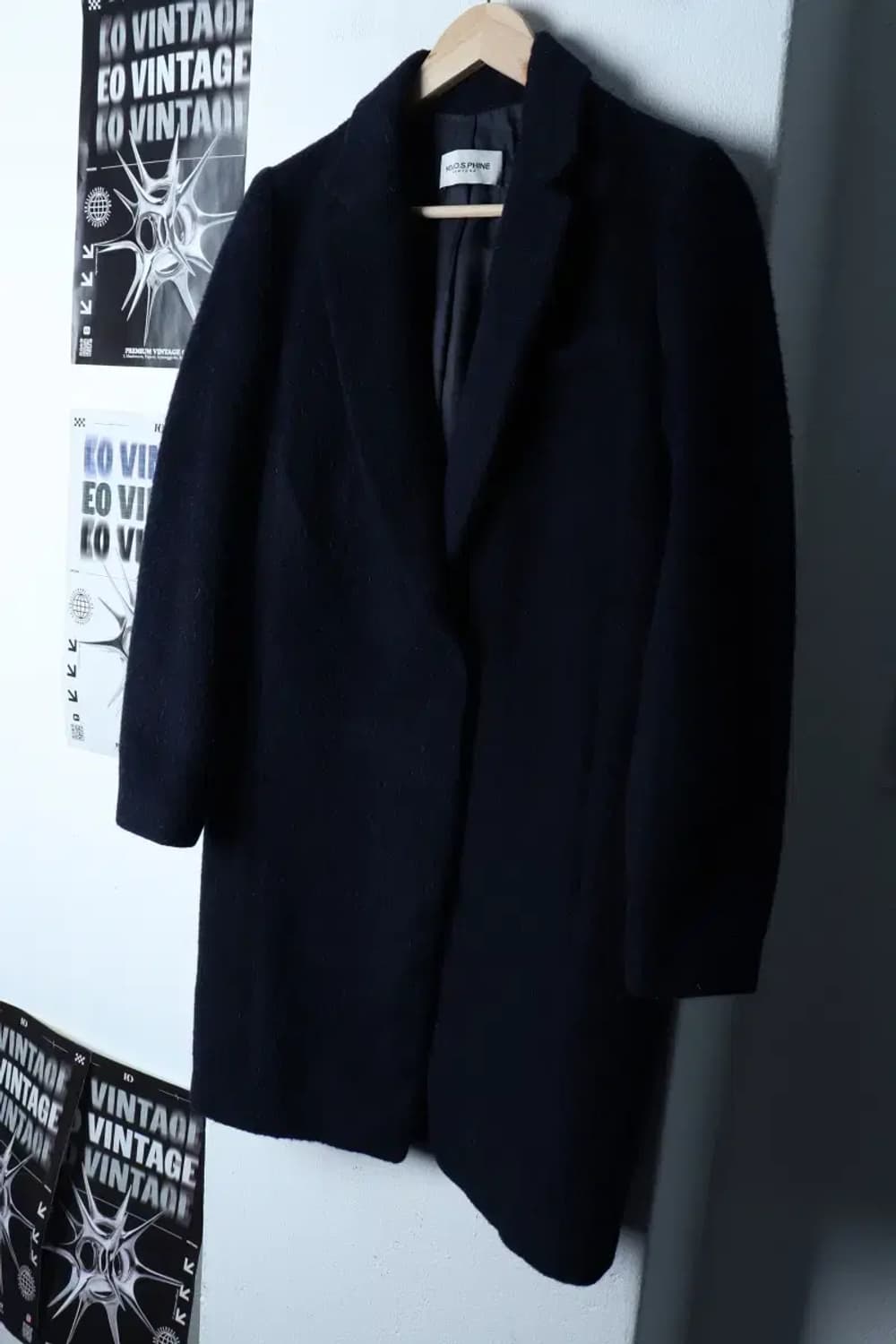 W(S) 모죠에스핀 코트자켓 싱글 알파카 블루 울-1705D 상품이미지1