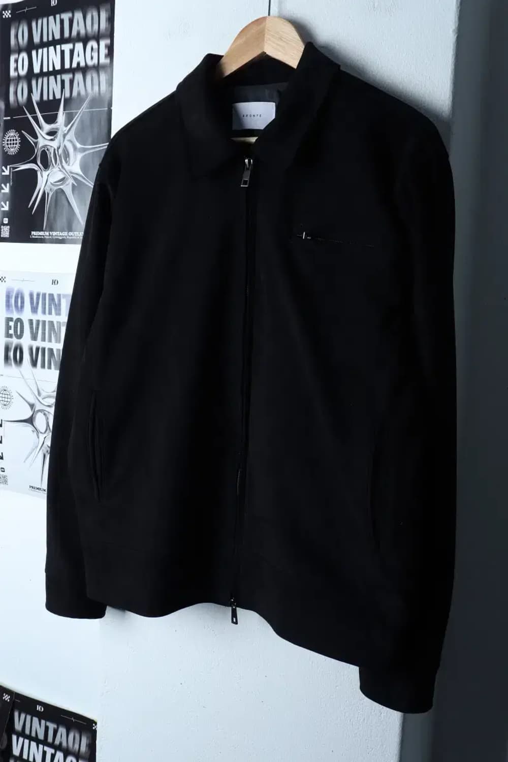 (L-XL) 브랜드빈티지 집업 바람막이 점퍼자켓 스웨이드-17062 상품이미지1