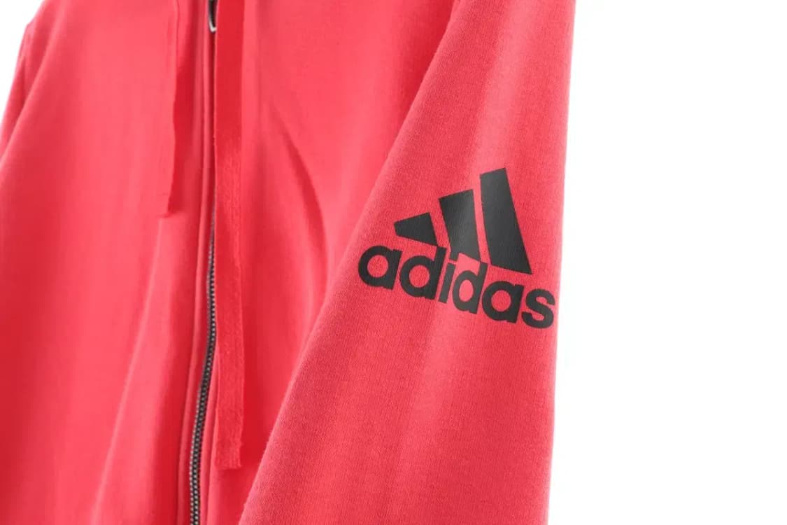 W(M-L) 아디다스 후드집업 핑크 사이드로고 기모-17168 상품이미지5