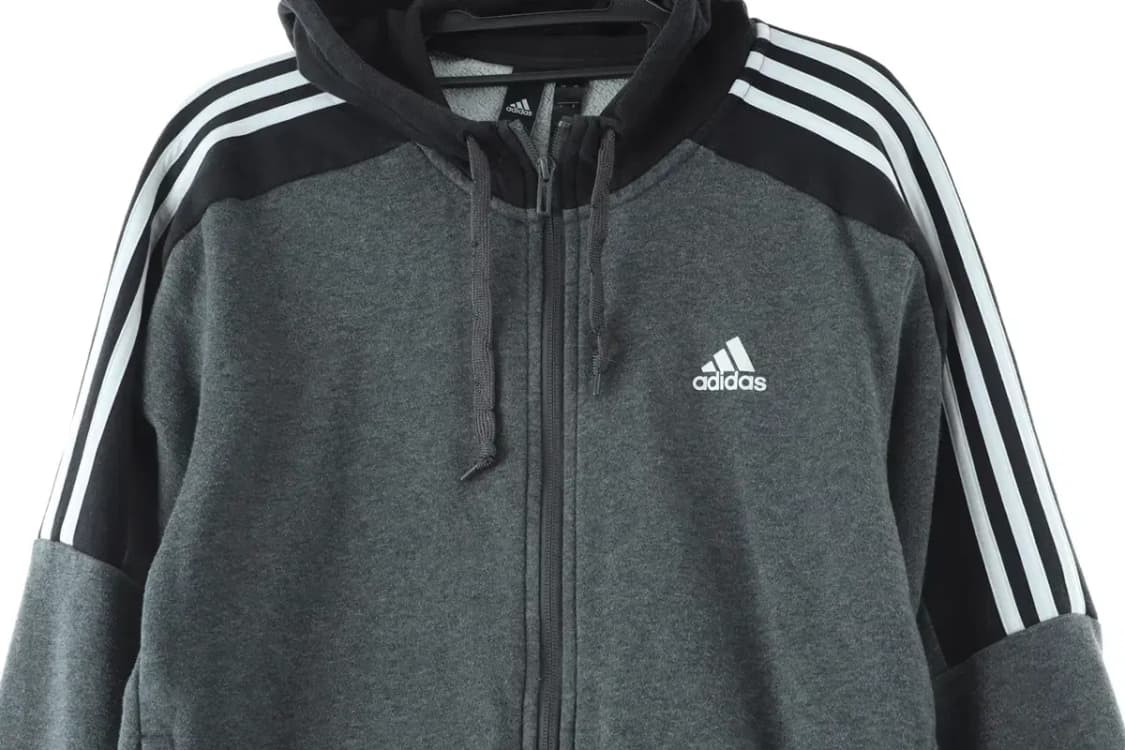 (L) 아디다스 후드집업 사이드삼선 일본판 검흰-17169 상품이미지3