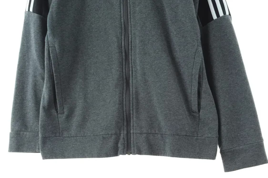 (L) 아디다스 후드집업 사이드삼선 일본판 검흰-17169 상품이미지4