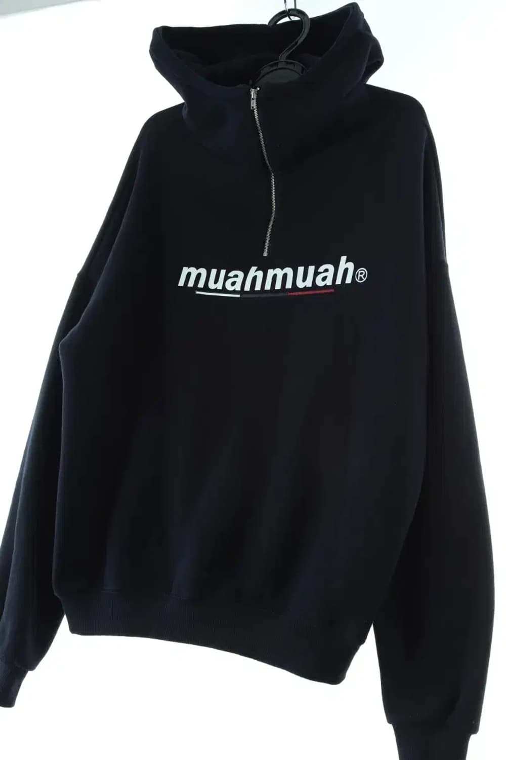 (F) 무아무아 후드집업 박시 기모 따뜻 네이비-1716B 상품이미지1