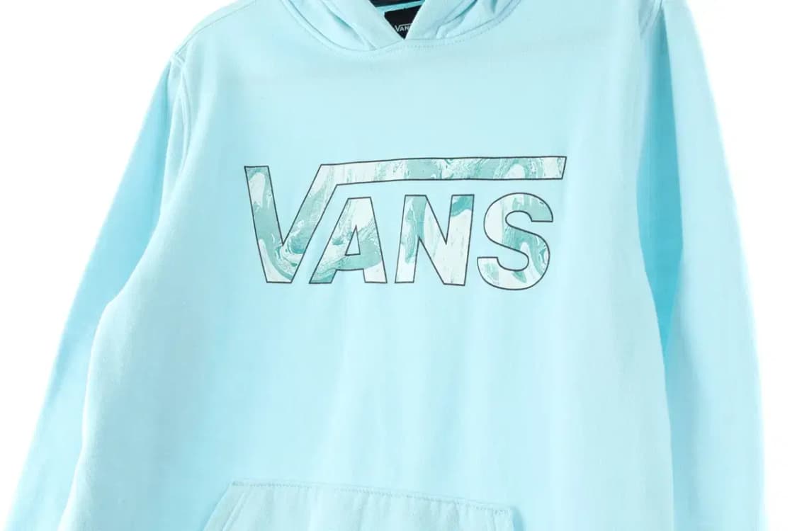 W(L) 반스 후드티셔츠 기모 하늘색 빅로고-1716D 상품이미지5