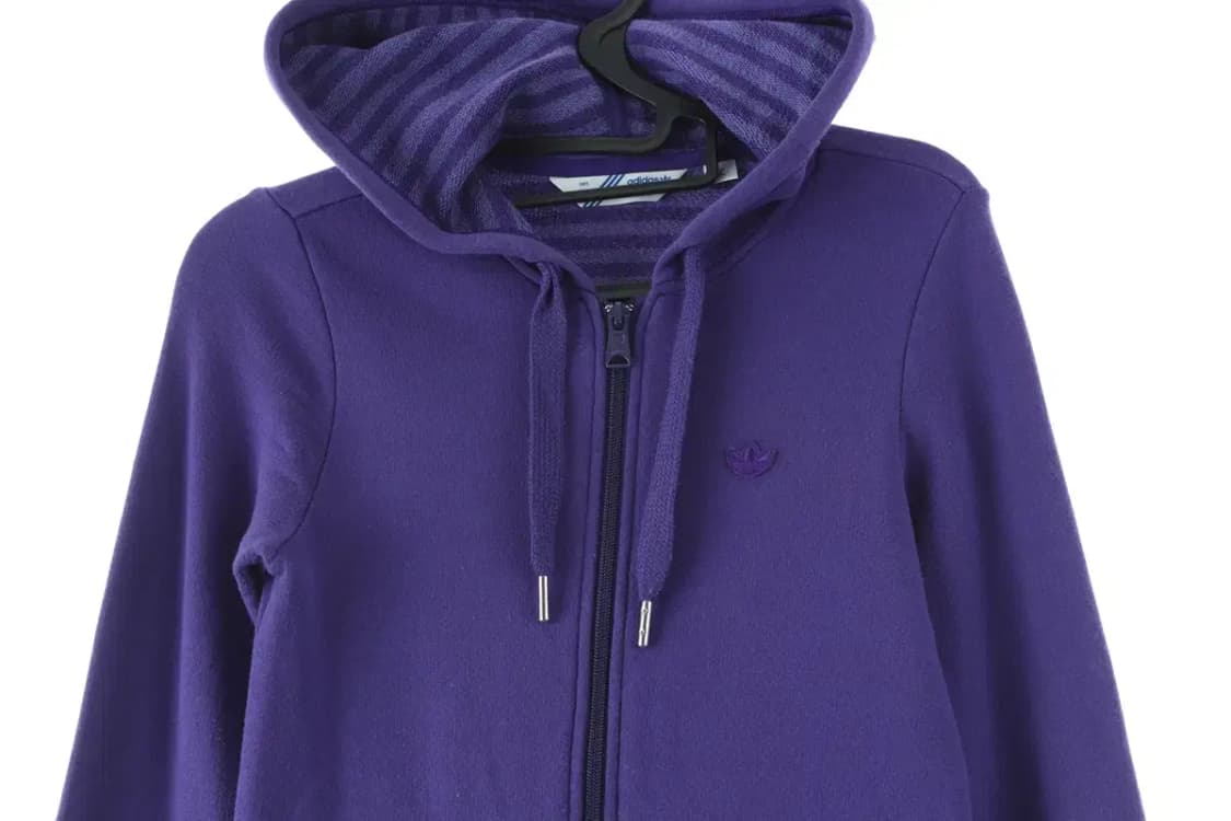 W(S) 아디다스 후드집업 퍼플 롱 불꽃 포인트-17174 상품이미지3