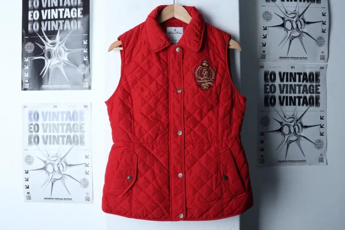 W(M) 브룩스브라더스 패딩 점퍼자켓 조끼 레드 구스다운-17178 상품이미지2