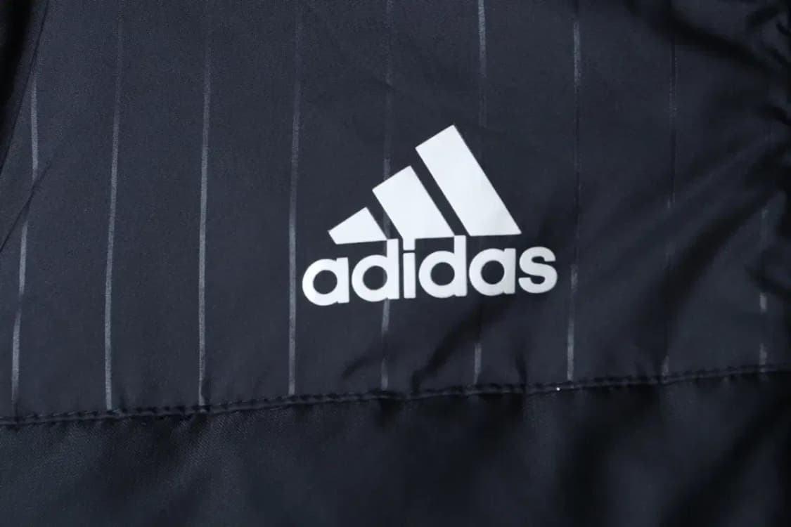 (S-M) 아디다스 패딩 점퍼자켓 덕다운 블랙 삼선 롱-1717A 상품이미지5