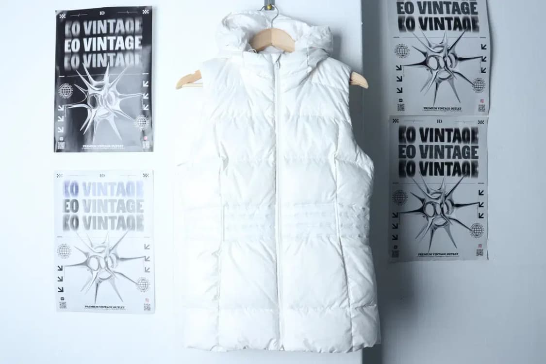 W(M) 아디다스 패딩 점퍼자켓 조끼 덕다운 화이트-1717D 상품이미지2