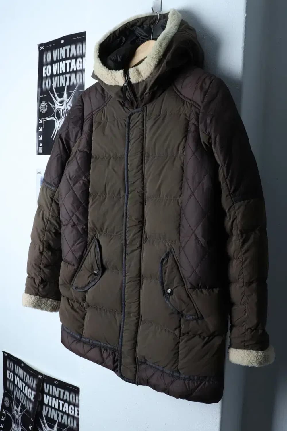 (M) K2 케이투 패딩 점퍼자켓 카키 퍼 올드스쿨-1717E 상품이미지1