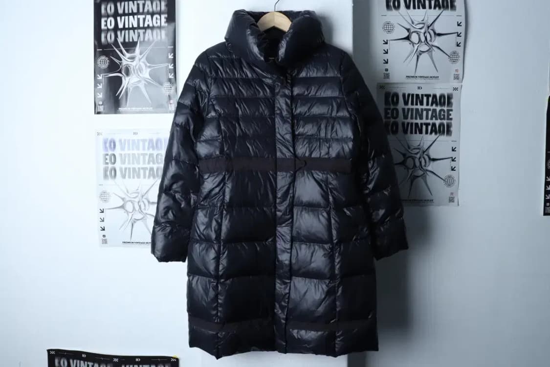 W(S-M) 레노마 패딩 점퍼자켓 덕다운 딥네이비 롱 벨티드-17180 상품이미지2