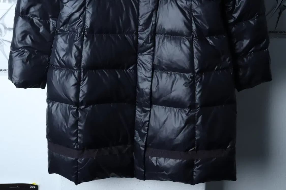 W(S-M) 레노마 패딩 점퍼자켓 덕다운 딥네이비 롱 벨티드-17180 상품이미지4