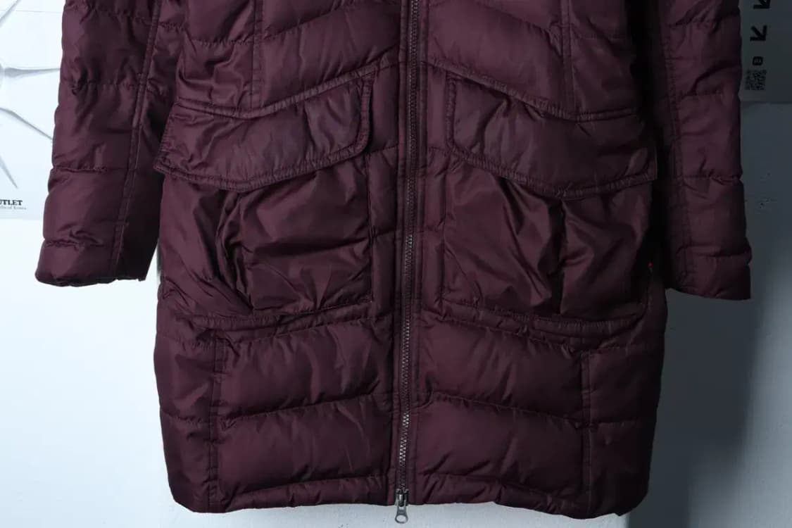 W(L) 나이키 패딩 점퍼자켓 덕다운 버건디 롱-17183 상품이미지4