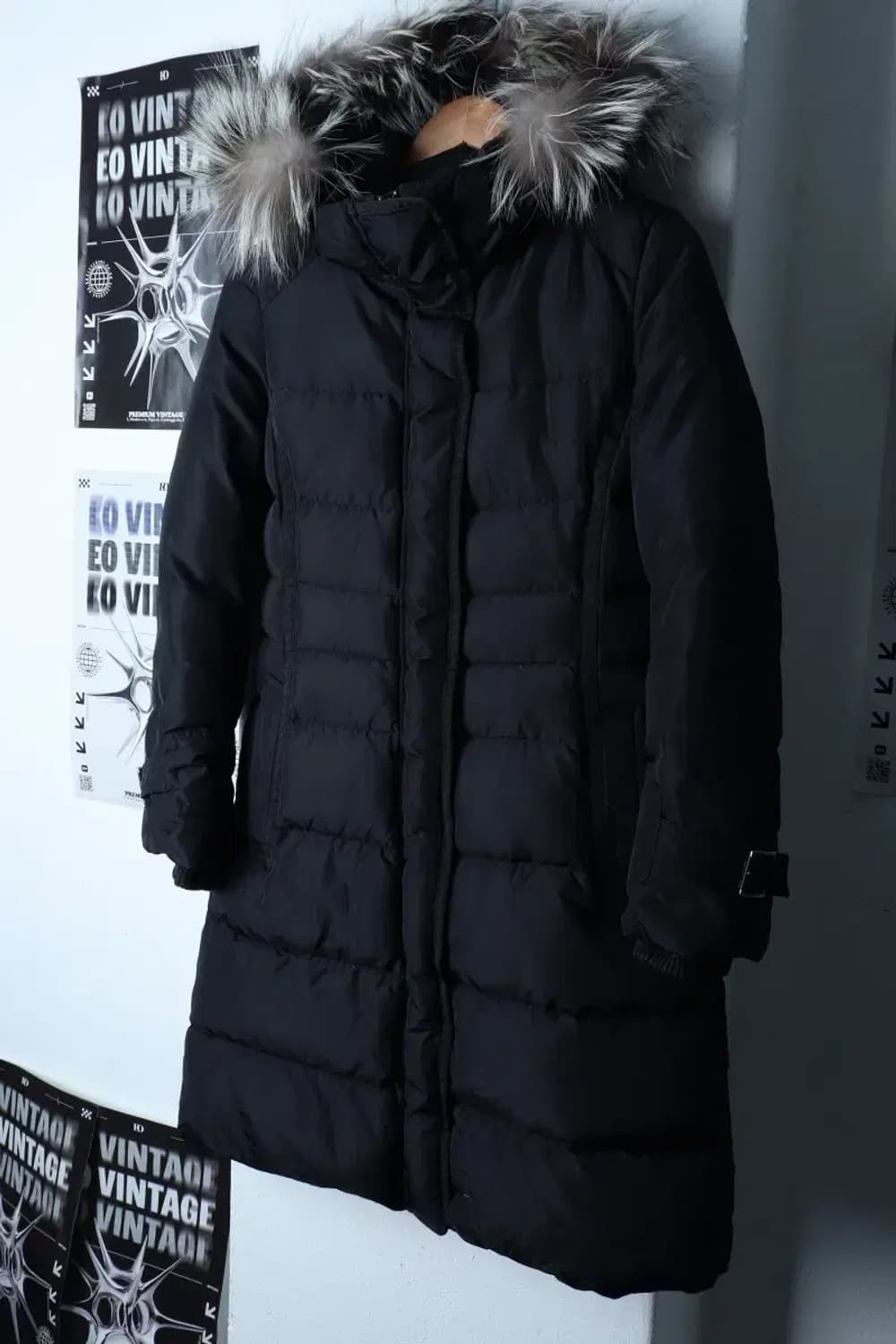 W(M) 빈폴 패딩 점퍼자켓 구스다운 블랙 롱 퍼 레이디스-17184 상품이미지1