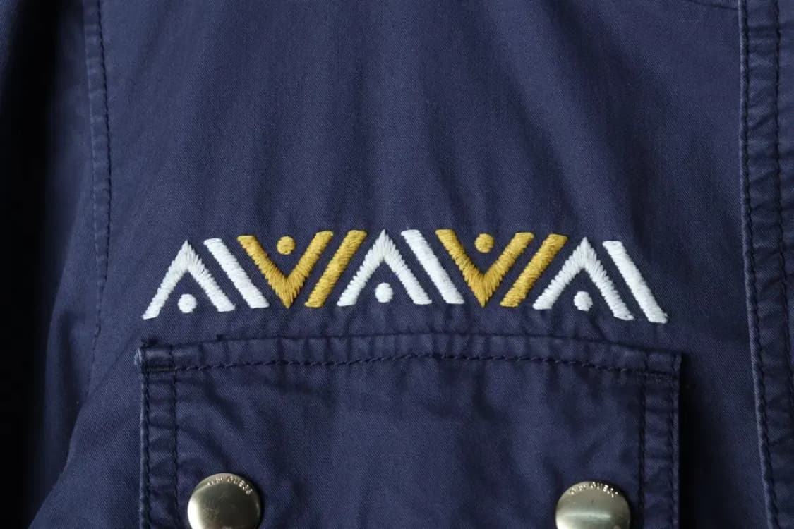 (L-XL) 게스 패딩 점퍼자켓 야상 네이비 아메카지 자수-17186 상품이미지5