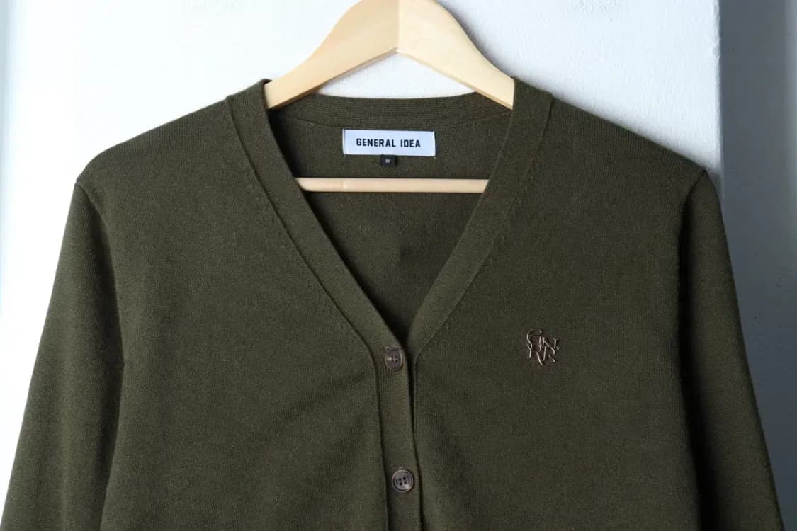 W(M) 제너럴 아이디어 니트 가디건 크롭 그린 말차맛-171CA 상품이미지3