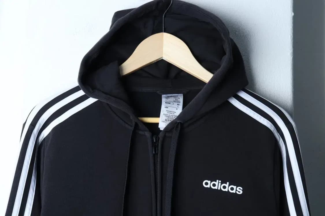 (XL) 아디다스 후드집업 작은사용감 블랙 삼선 올드스쿨-171CC 상품이미지3