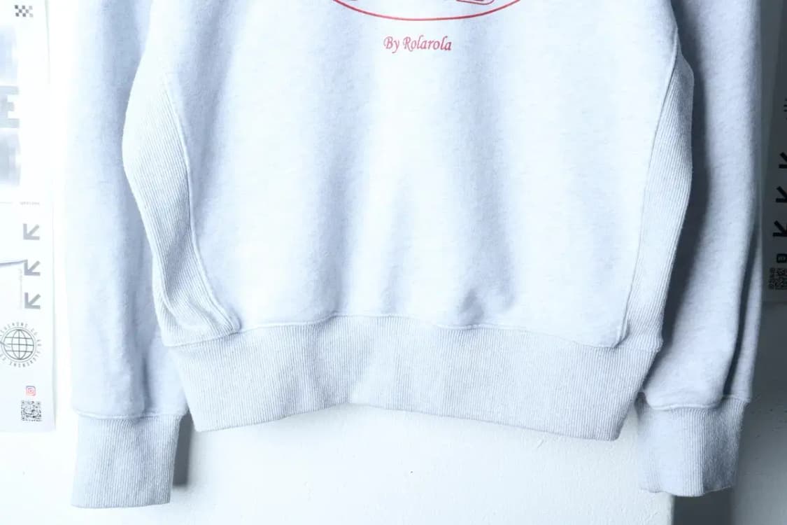 W(S) 로라로라 맨투맨 티셔츠 빅로고 멜란지그레이 키치-171CE 상품이미지4