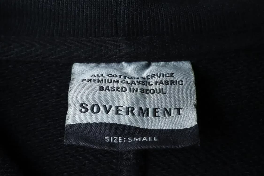 (S-M) 소버먼트 후드티셔츠 블랙 무지 헤비-171D5 상품이미지5