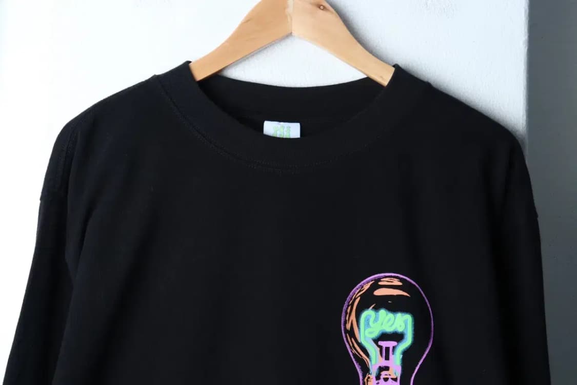 (XL) 예스아이씨 긴팔티셔츠 빅프린팅 블랙 스트릿-171D8 상품이미지3