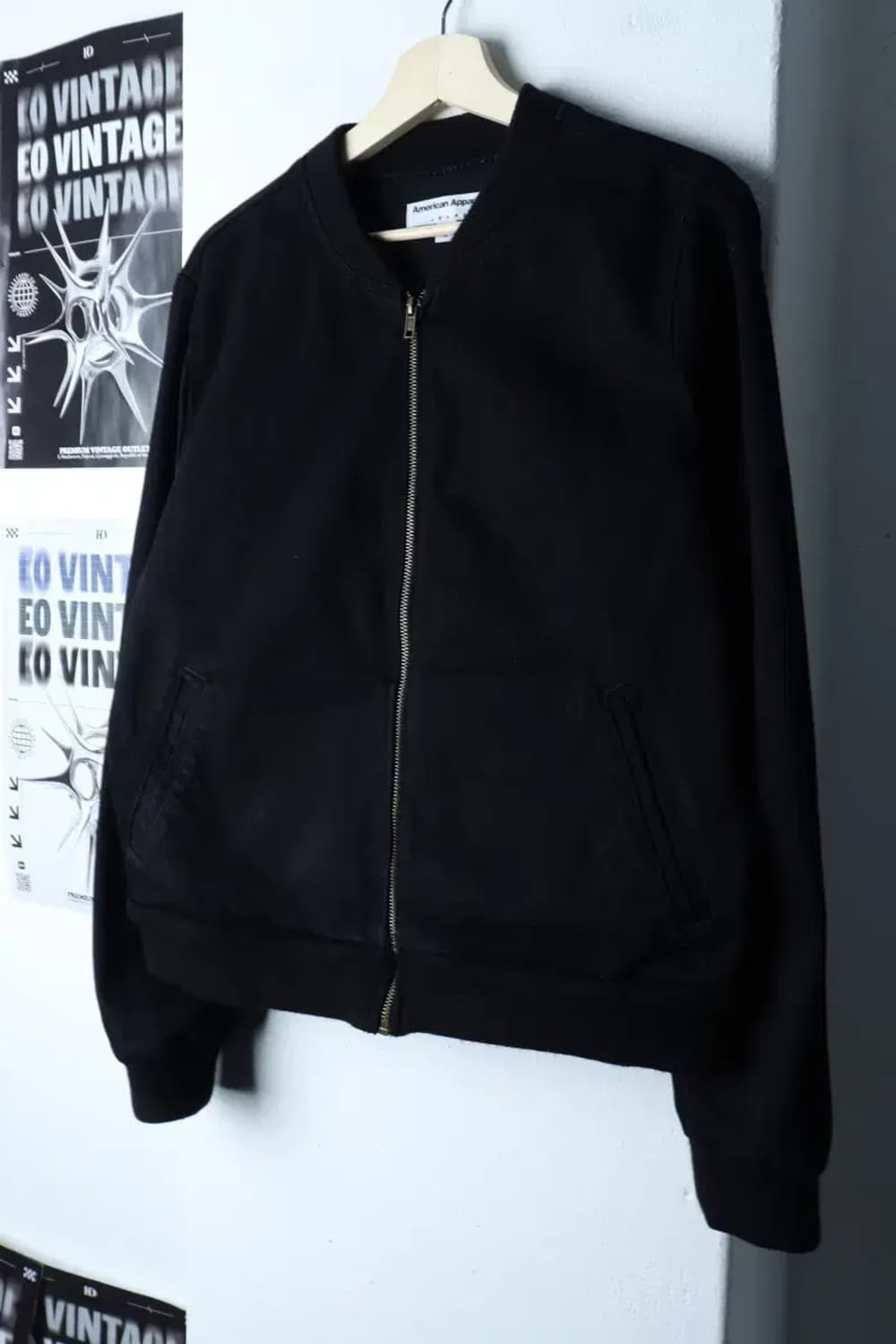 (M-L) 아메리칸 어패럴 집업 바람막이 점퍼자켓 블루종-171D9 상품이미지1