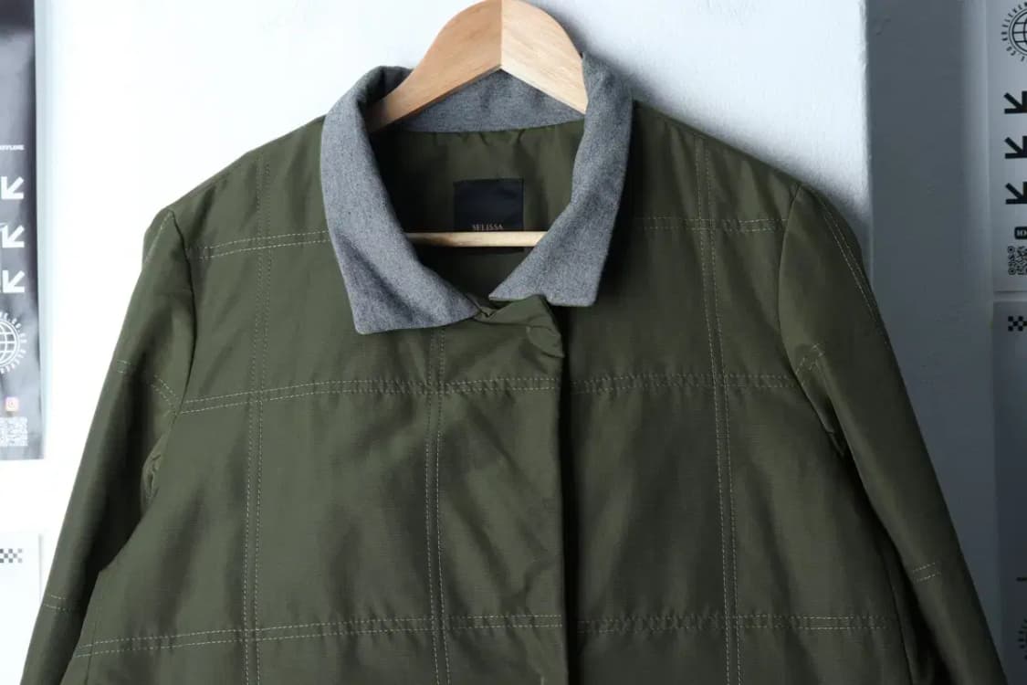 W(M) 멜리사 패딩 점퍼자켓 부분이염 야상 카키 삼성물산-171DA 상품이미지3