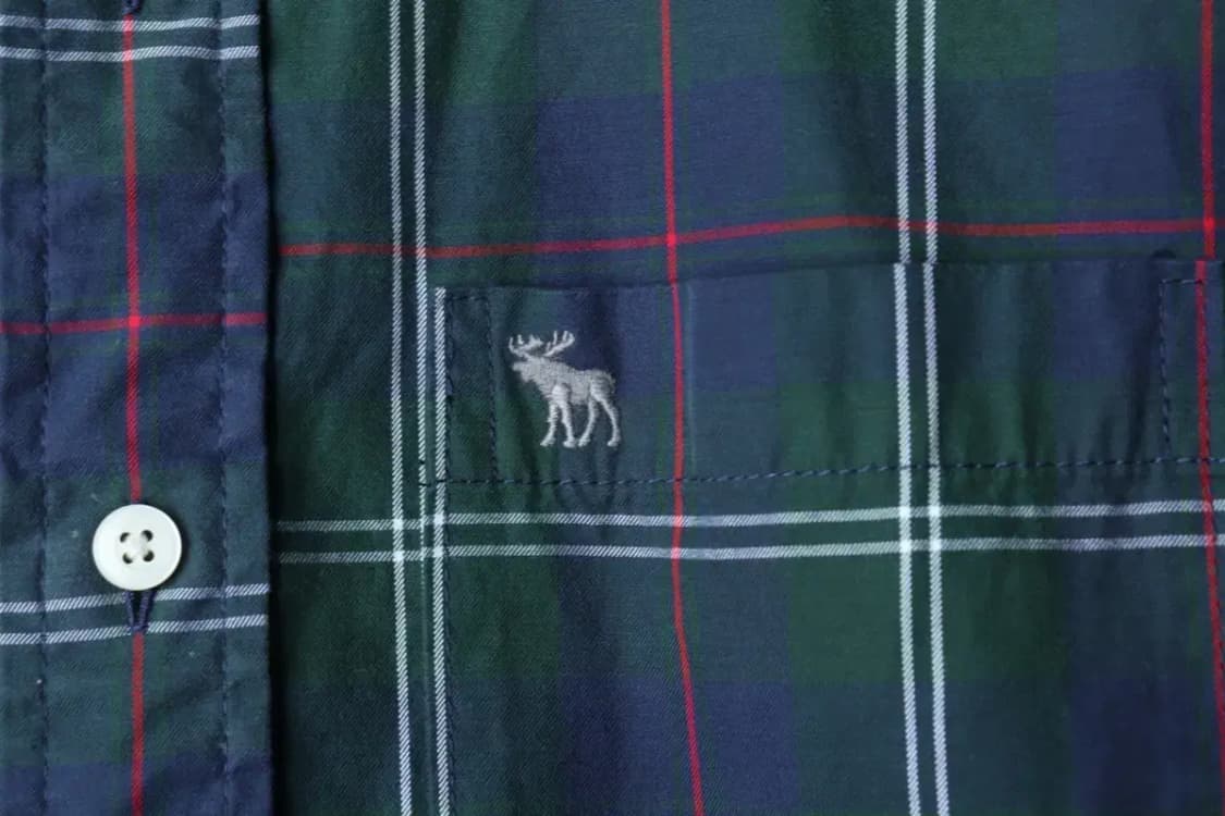 (M-L) 아베크롬비 셔츠 남방 체크 그린 아메카지-171DB 상품이미지5