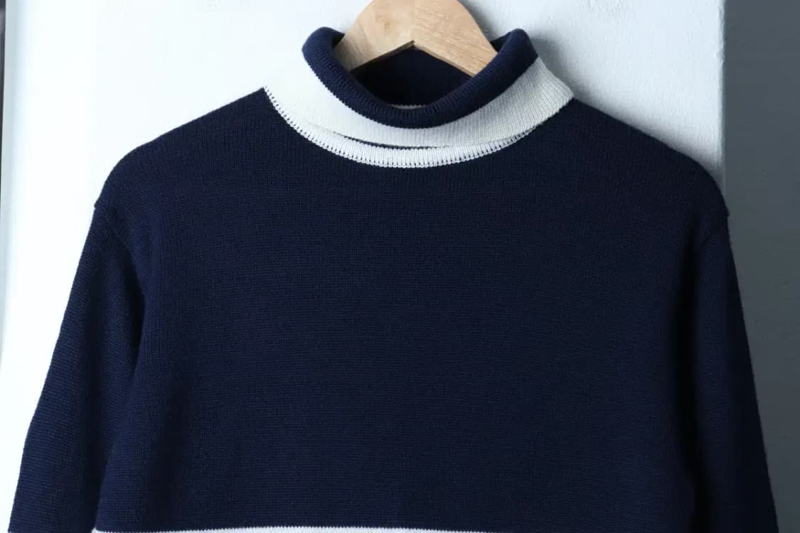 (S) 브랜드빈티지 니트 목폴라 네이비 울-17206 상품이미지3