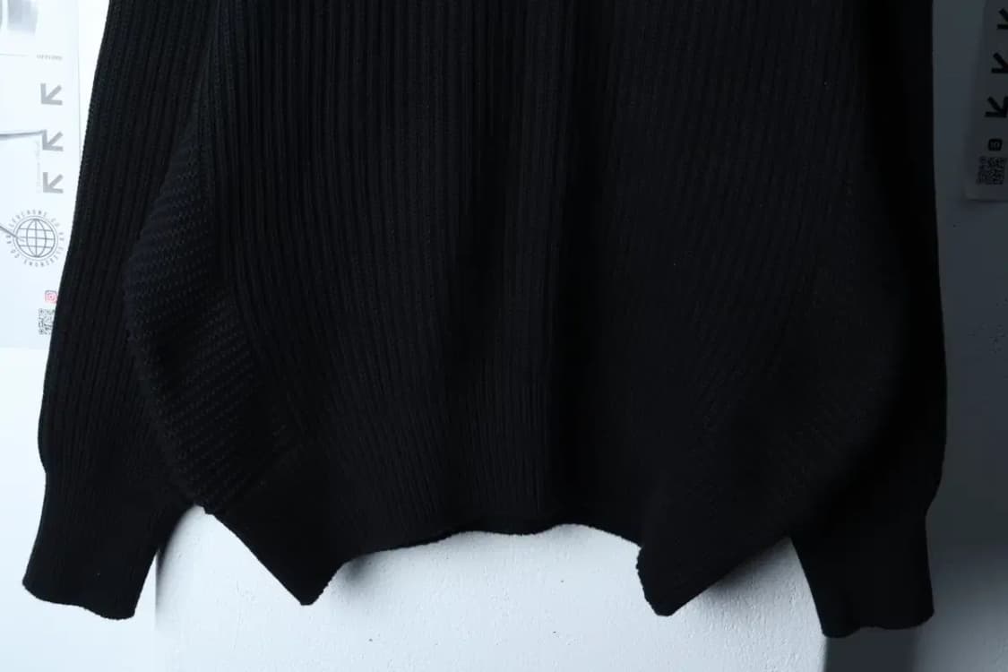 (XL-2XL) 니키드 니트 무지 블랙 헤비-1720A 상품이미지4