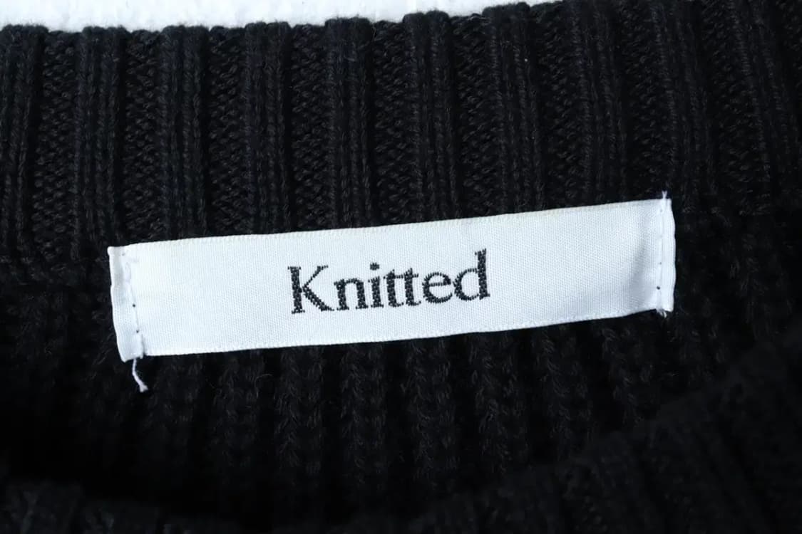 (XL-2XL) 니키드 니트 무지 블랙 헤비-1720A 상품이미지5