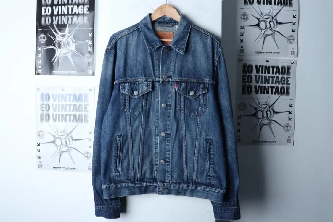 (L) 리바이스 집업 바람막이 점퍼자켓 데님 청 트러커-1720D 상품이미지2